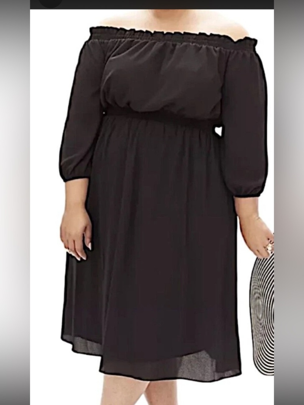 Beauticurve x Lane Bryant Cottagecore Ruffled Off Shoulder Dress Plus Size 14 16